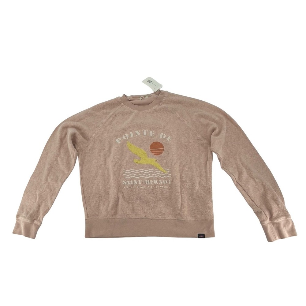 Faherty Women's Sweatshirt Graphic Pink Fleece Small